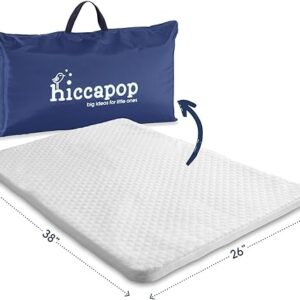 hiccapop Pack and Play Mattress Pad for (38"x26"x1.5"), Playpen Pad, Playard Mattress for Pack and Play, Pack N Play Mattress Topper with Carry Bag...