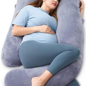 Momcozy Pregnancy Pillows for Sleeping, U Shaped Full Body Maternity Pillow with Removable Cover - Support for Back, Legs, Belly, HIPS for Pregnant...