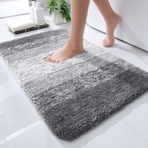 OLANLY Luxury Bathroom Rug Mat 24x16, Extra Soft and Absorbent Microfiber Bath Rugs, Non-Slip Plush Shaggy Bath Carpet, Machine Wash Dry, Bath Mats...